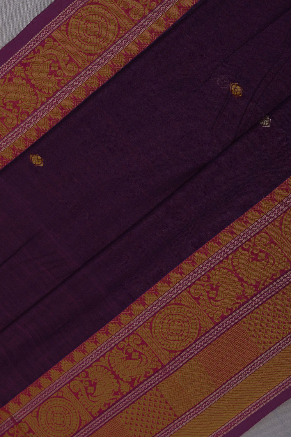 Image of Kanchi Cotton Violet Saree