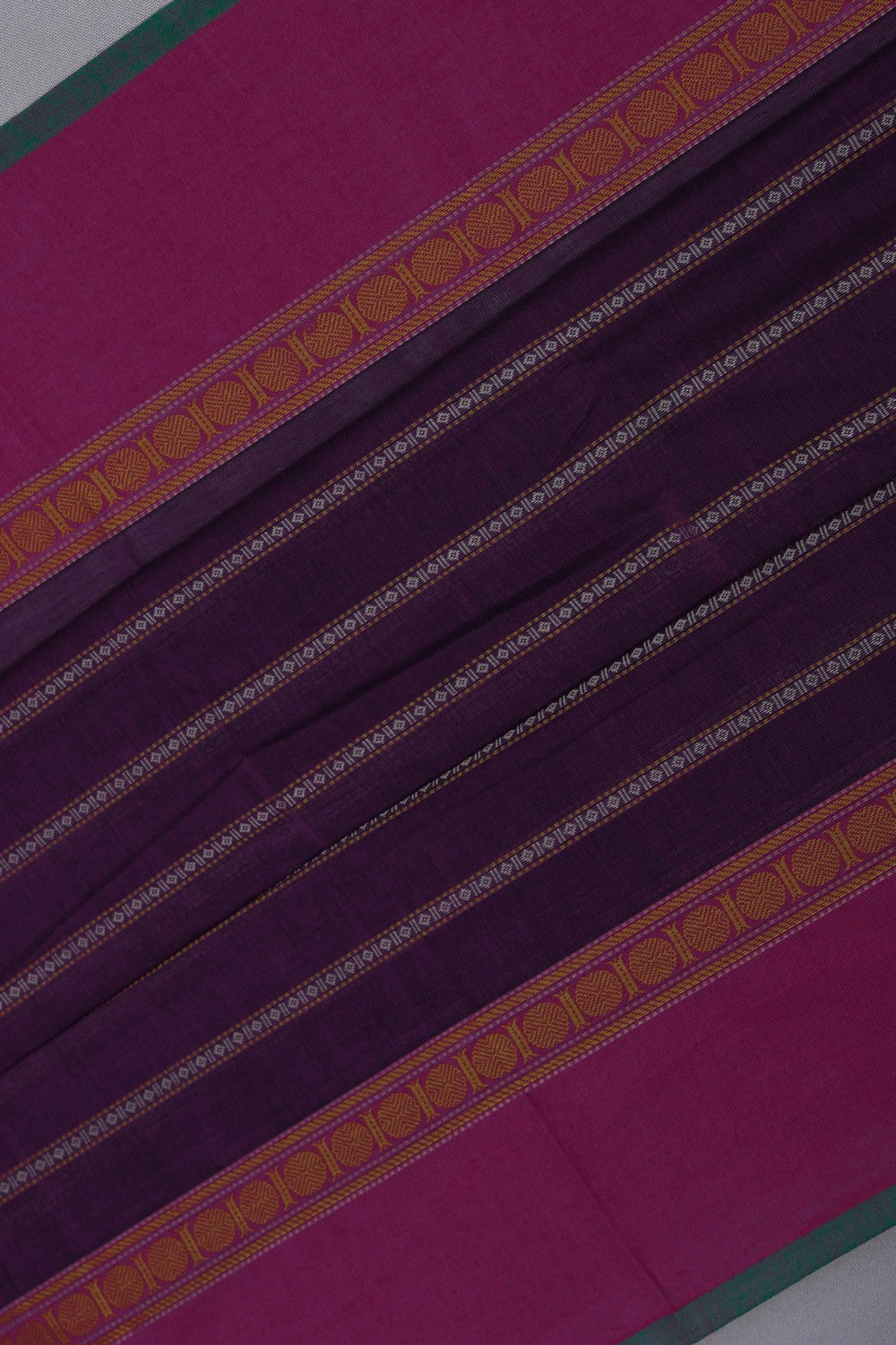 Image of Kanchi Cotton Magenta Saree