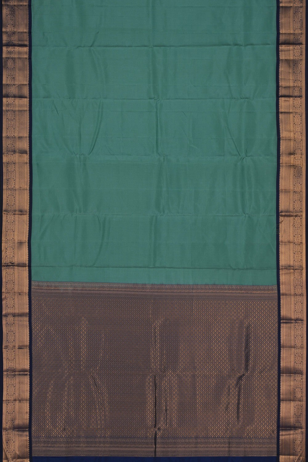 Image of South Silk Smoky-Green Saree