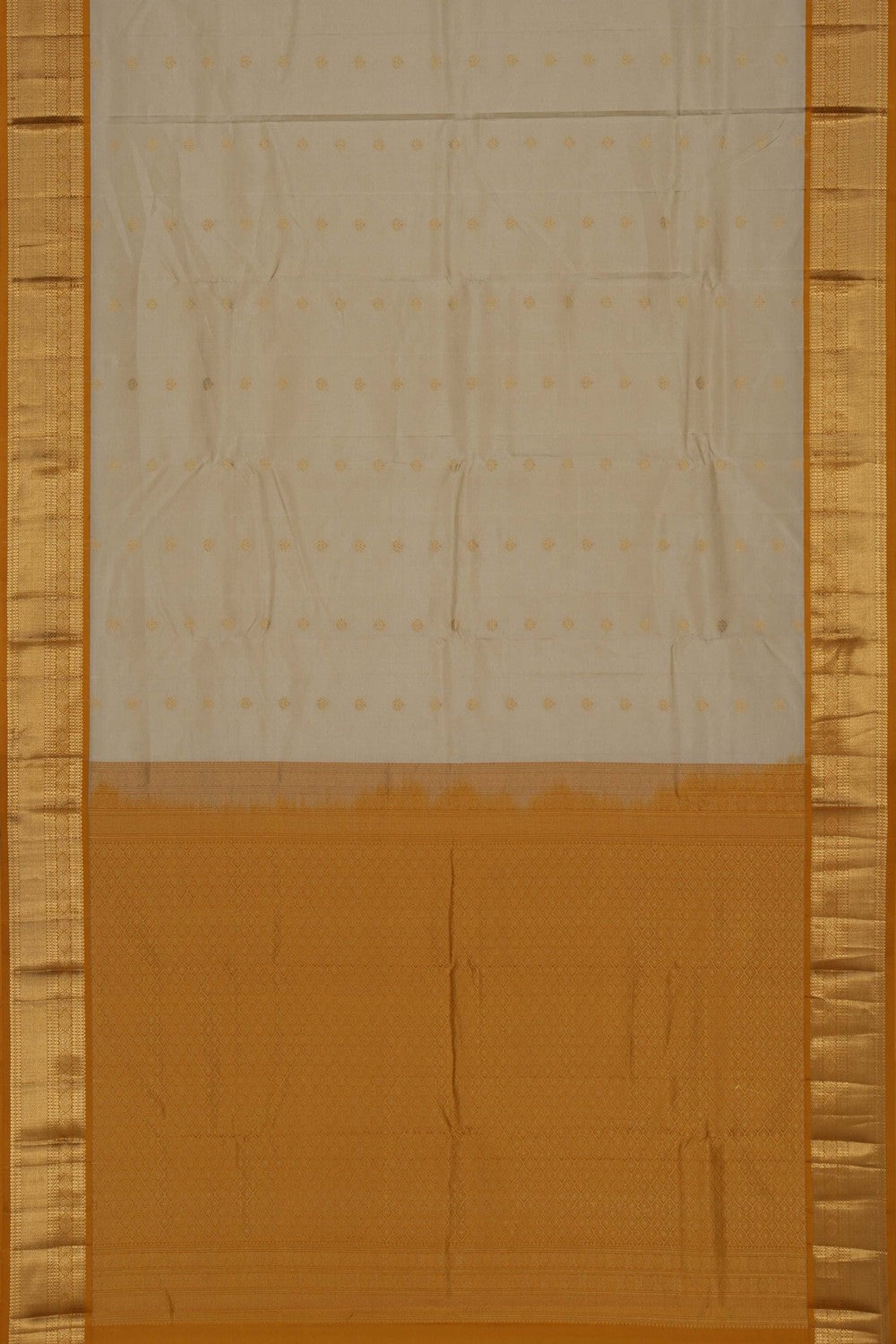 Image of South Silk Off-White Saree