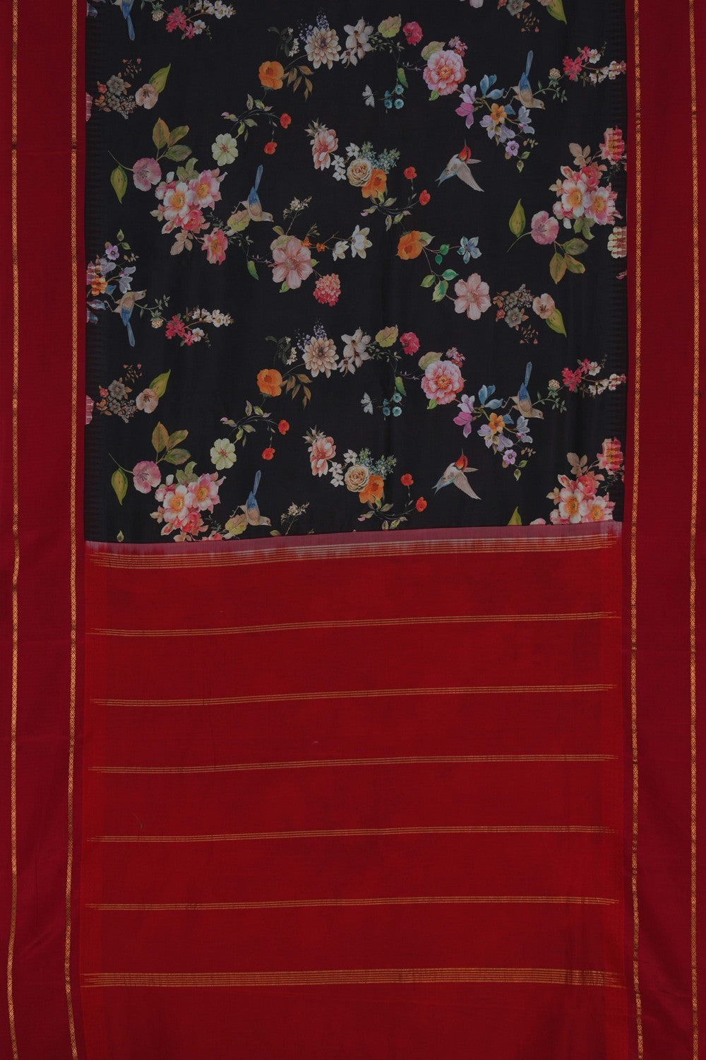 Image of South Soft Silk Saree With Contemporary Charm Print