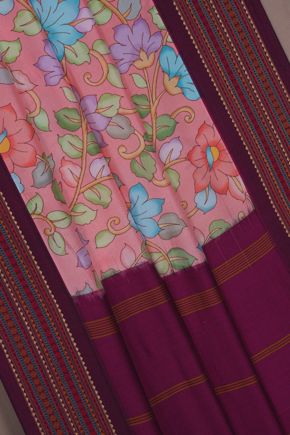 Image of South Soft Silk Saree With Contemporary charm prints