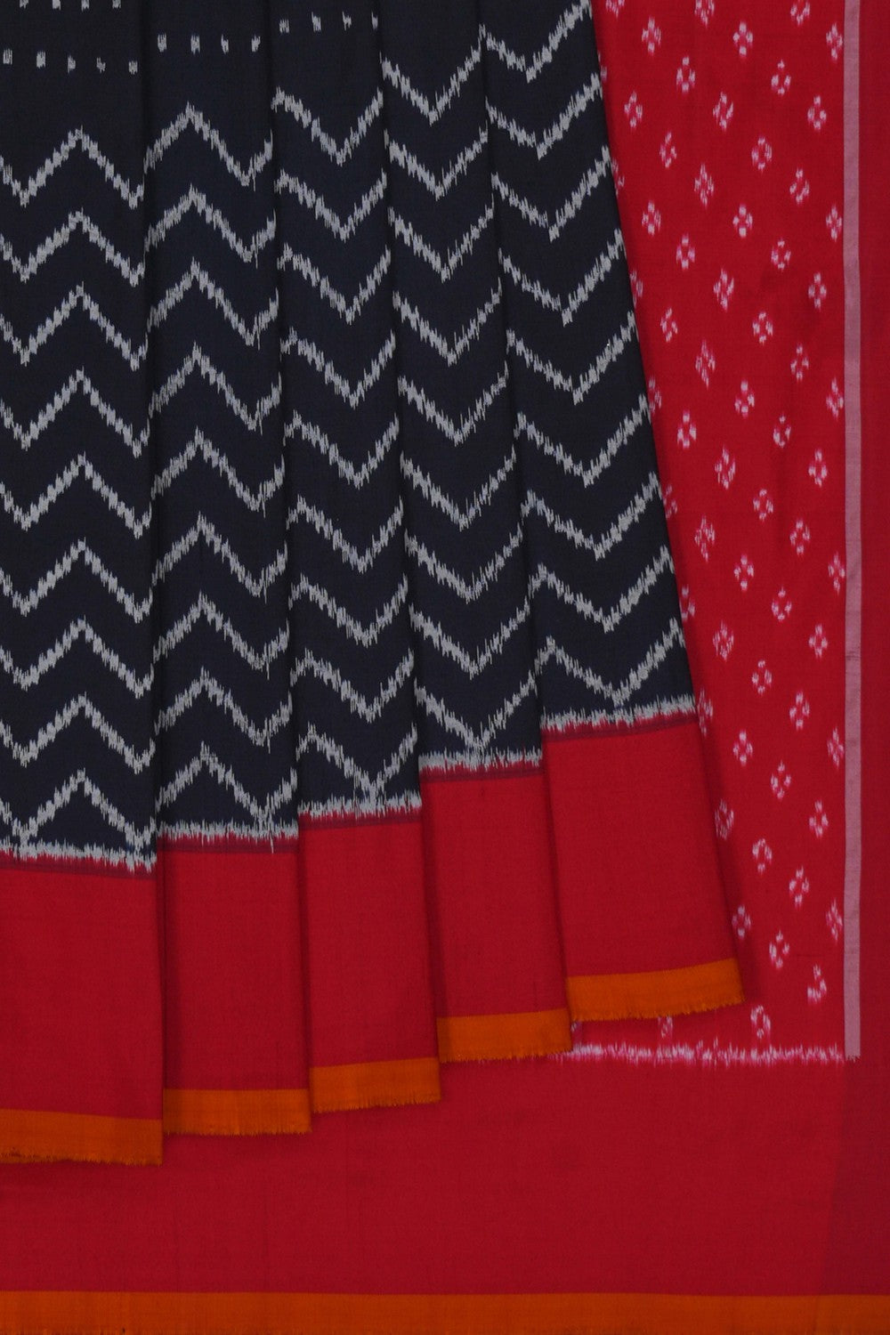Image of Pochampally Ikat Silk Black Saree