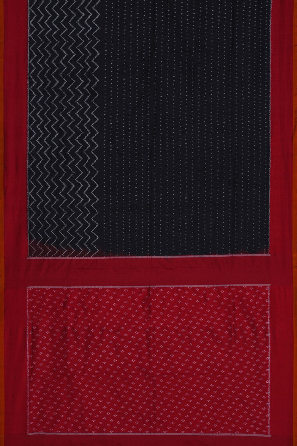 Image of Pochampally Ikat Silk Black Saree