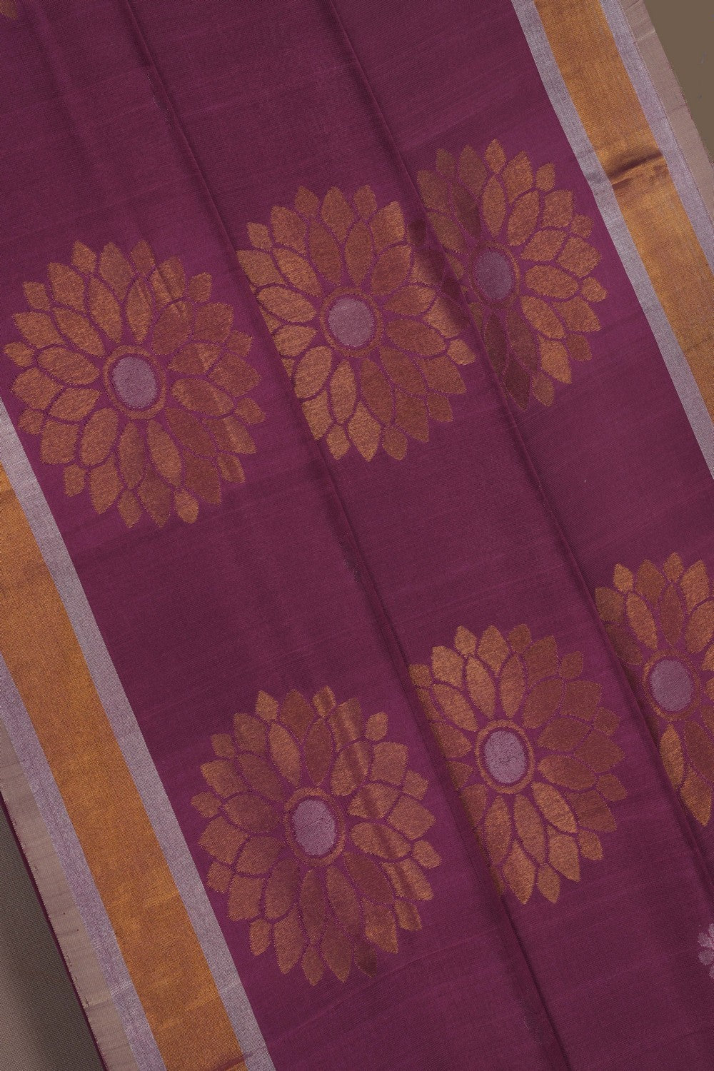 Image of Uppada Silk Moss Purple Saree