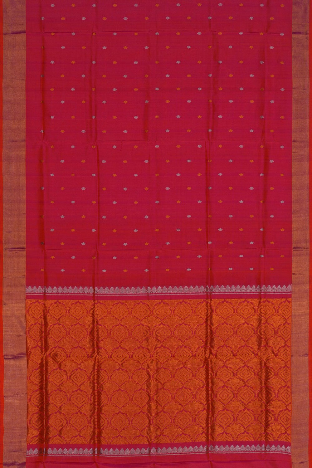 Image of Uppada Silk Fuchsia-Pink Saree