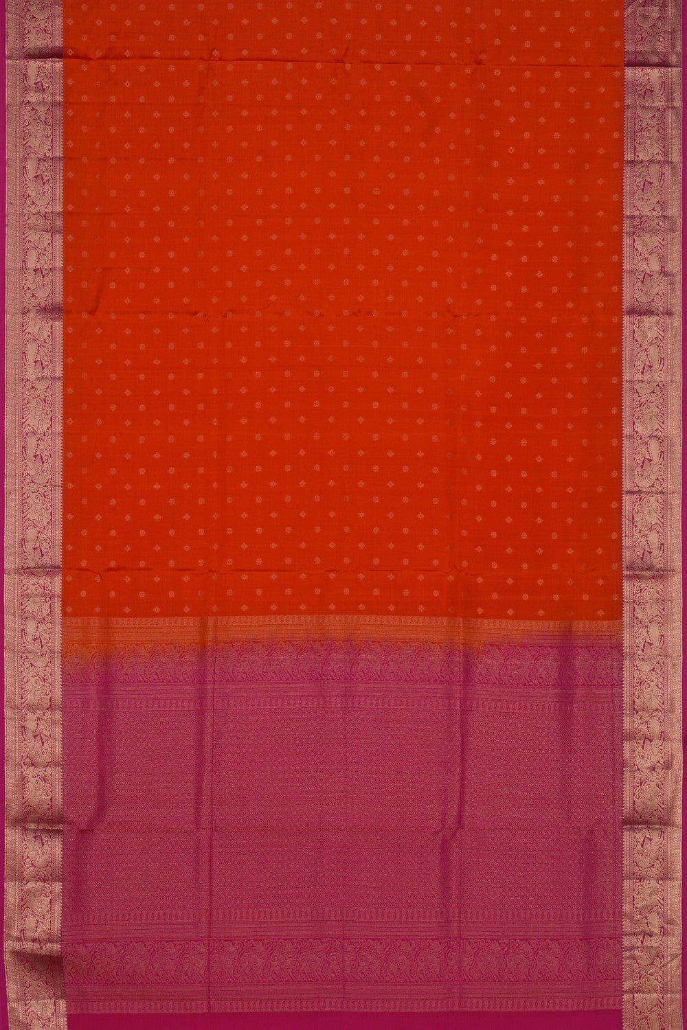Image of South Silk Orange Saree