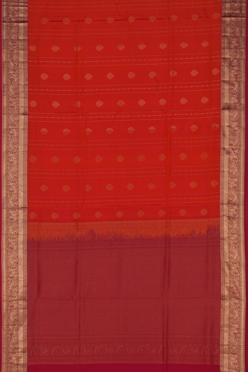 Image of South Silk Orange Saree