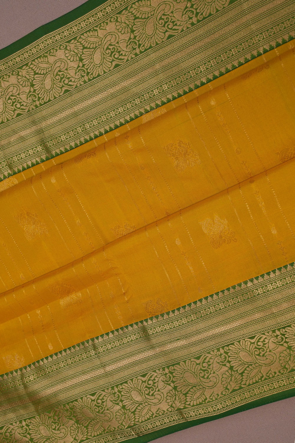 Image of South Silk Yellow Saree