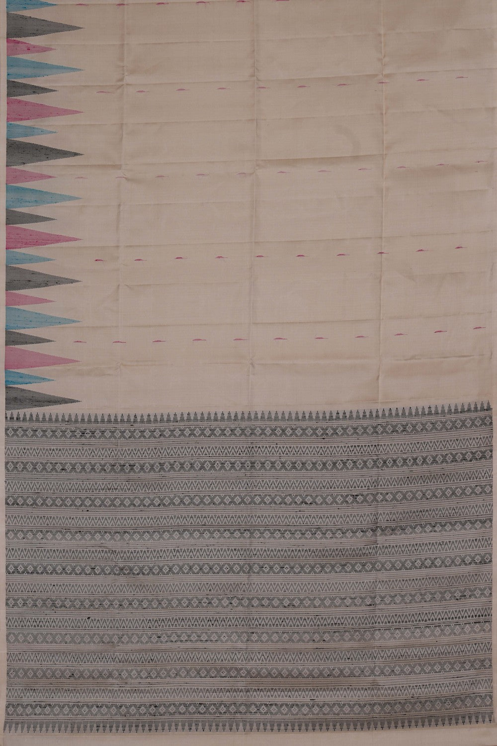 Image of South Silk Off-White Saree