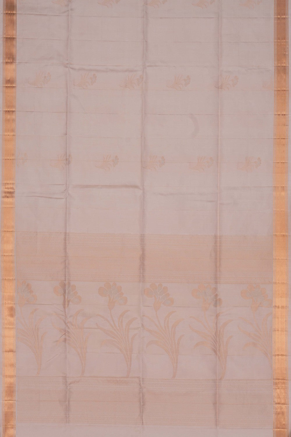 Image of South Silk Off-White Saree