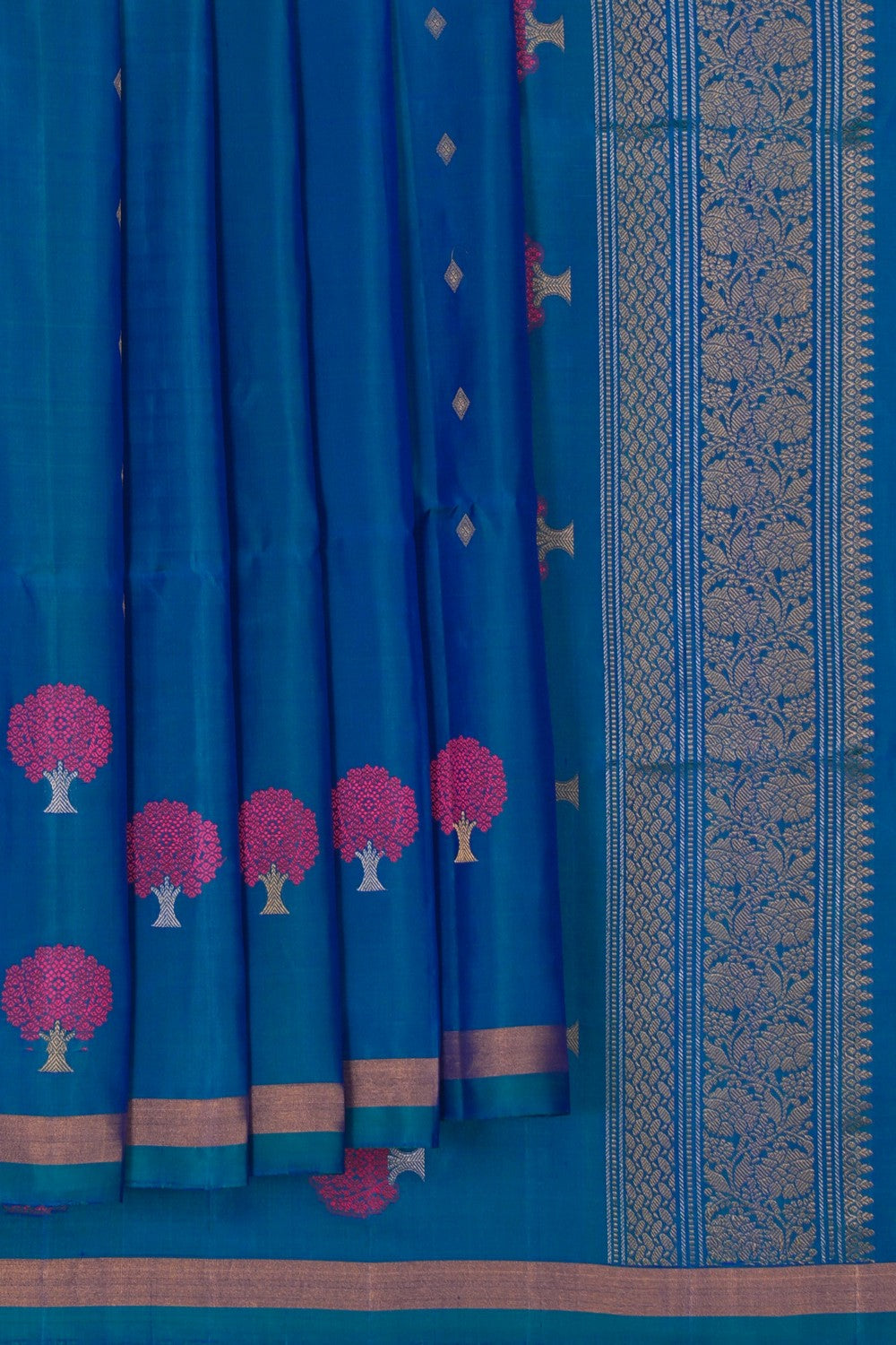 Image of South Silk Blue Saree