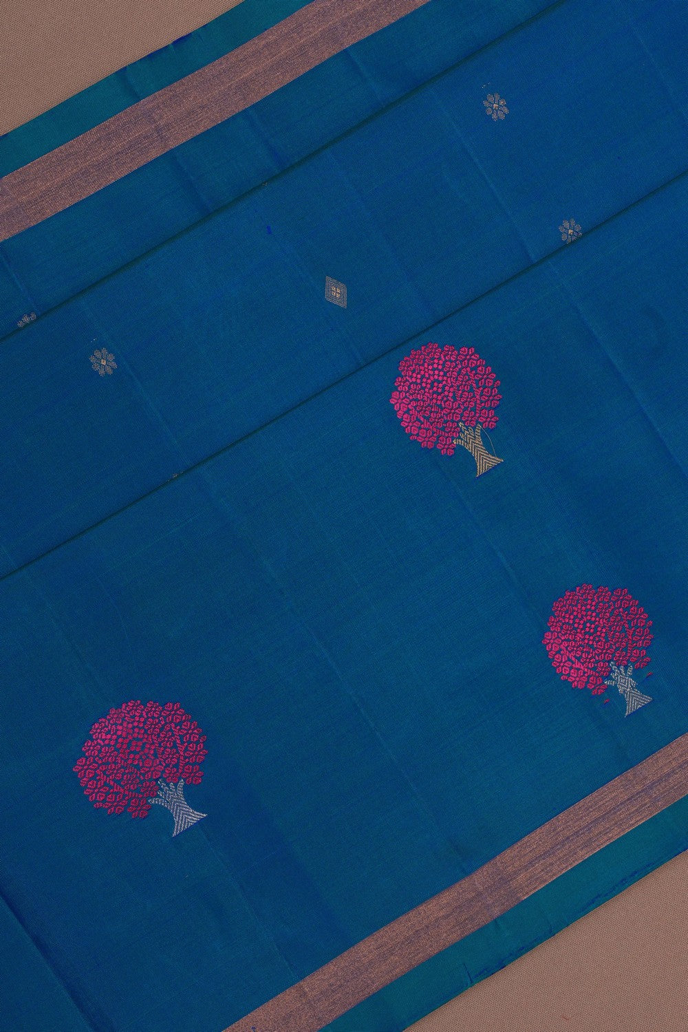 Image of South Silk Blue Saree