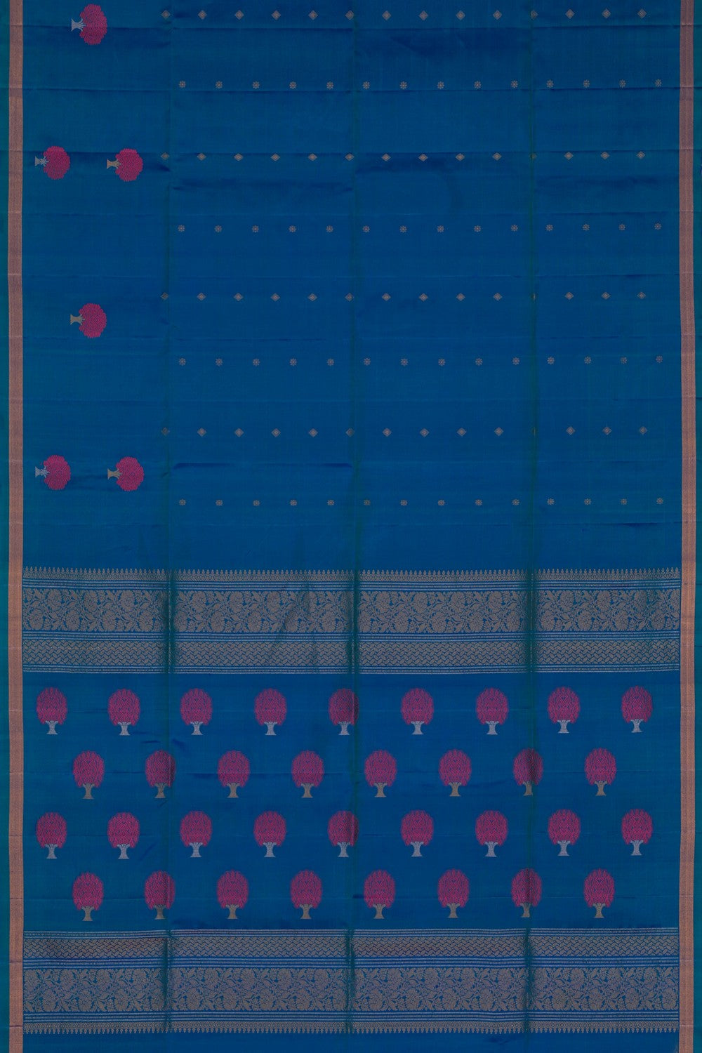 Image of South Silk Blue Saree
