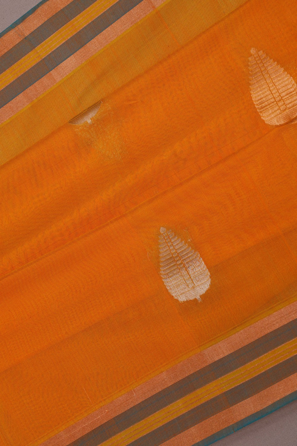 Image of South Cotton Silk Yellow Saree