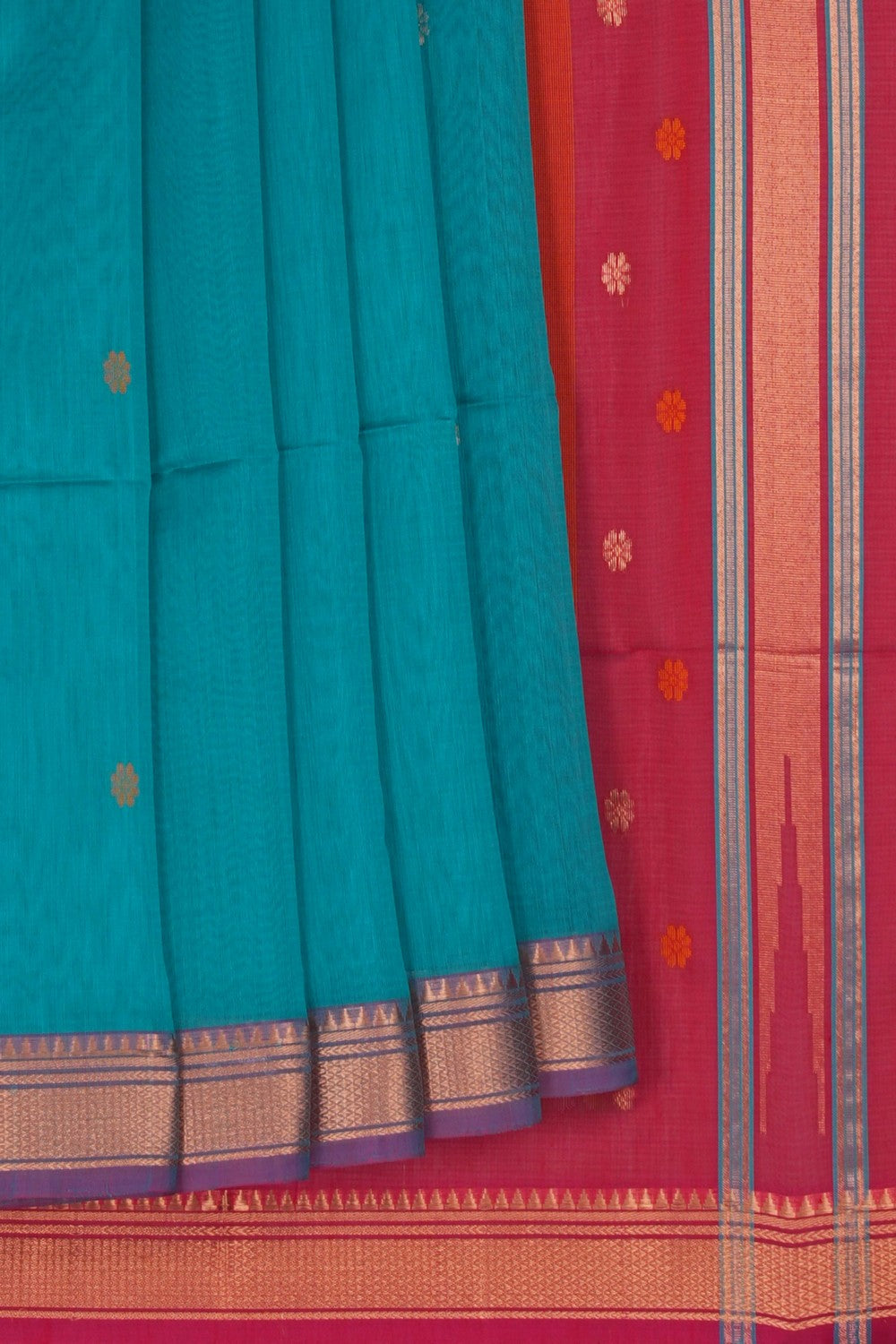 Image of Maheshwari Sea Green Saree