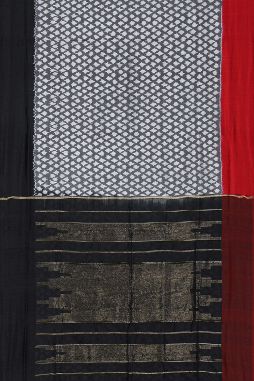 Image of Pochampally Ikat Grey Saree