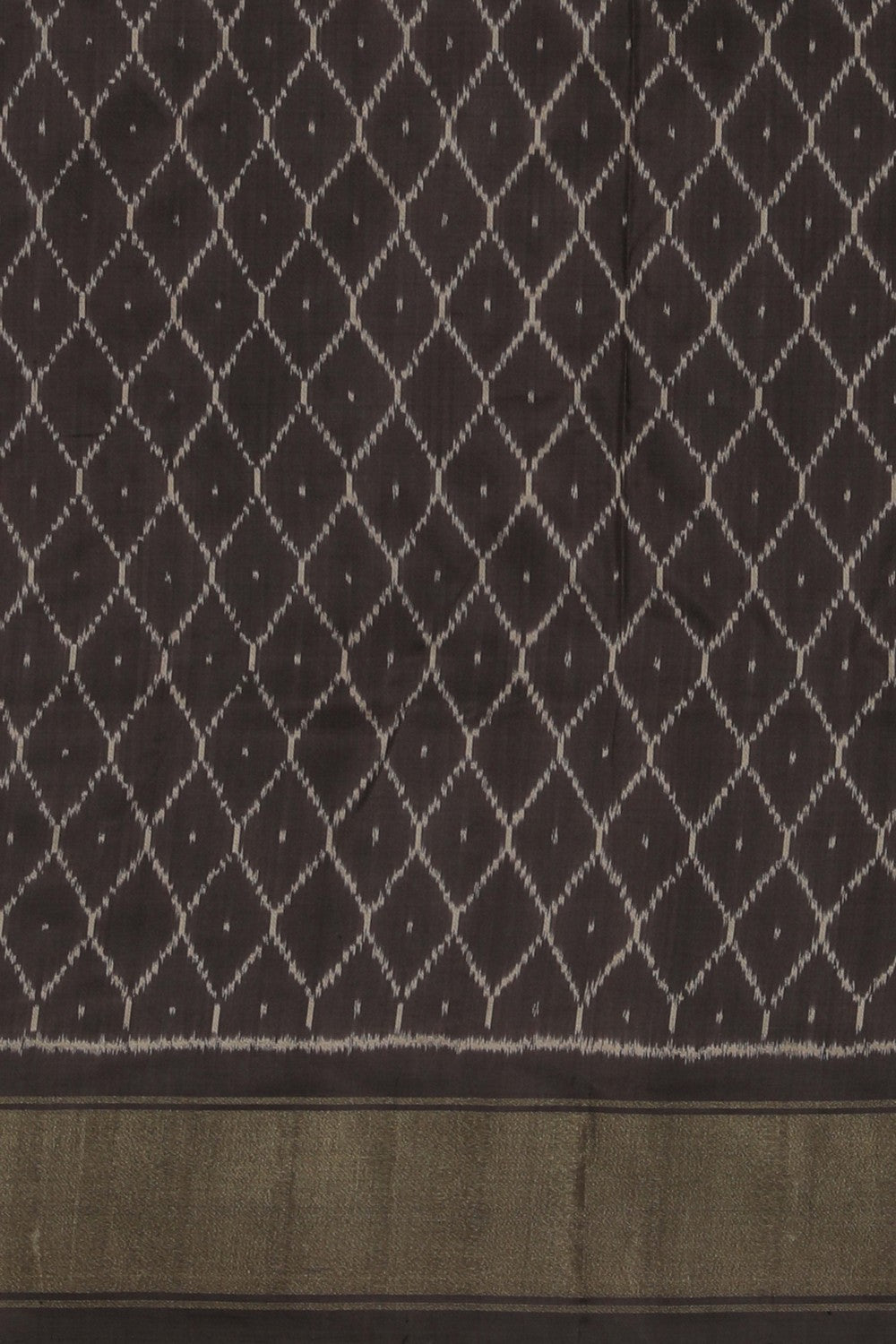 Image of Pochampally Silk Grey Saree