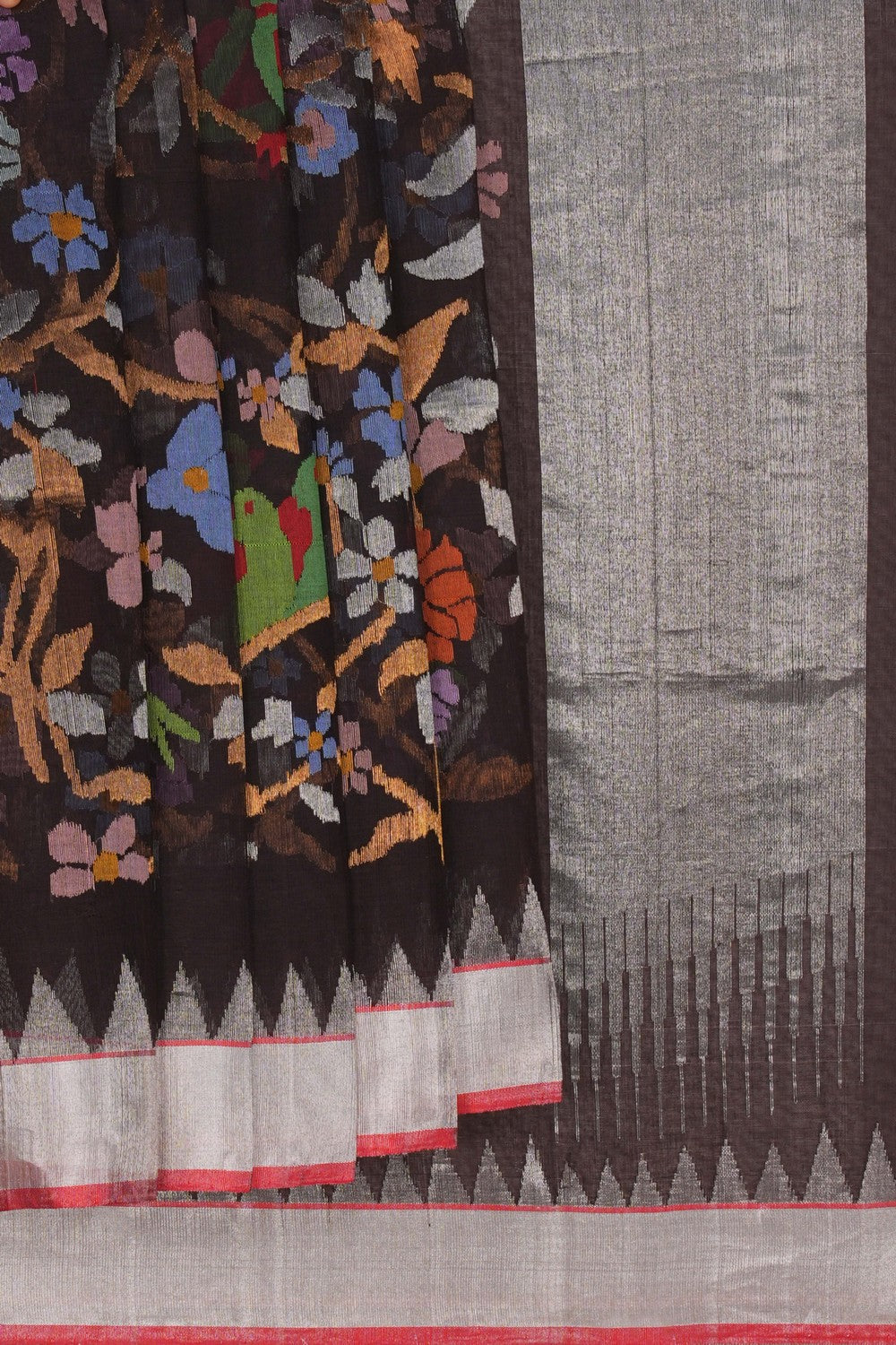 Image of Ponduru Cotton Brown Saree