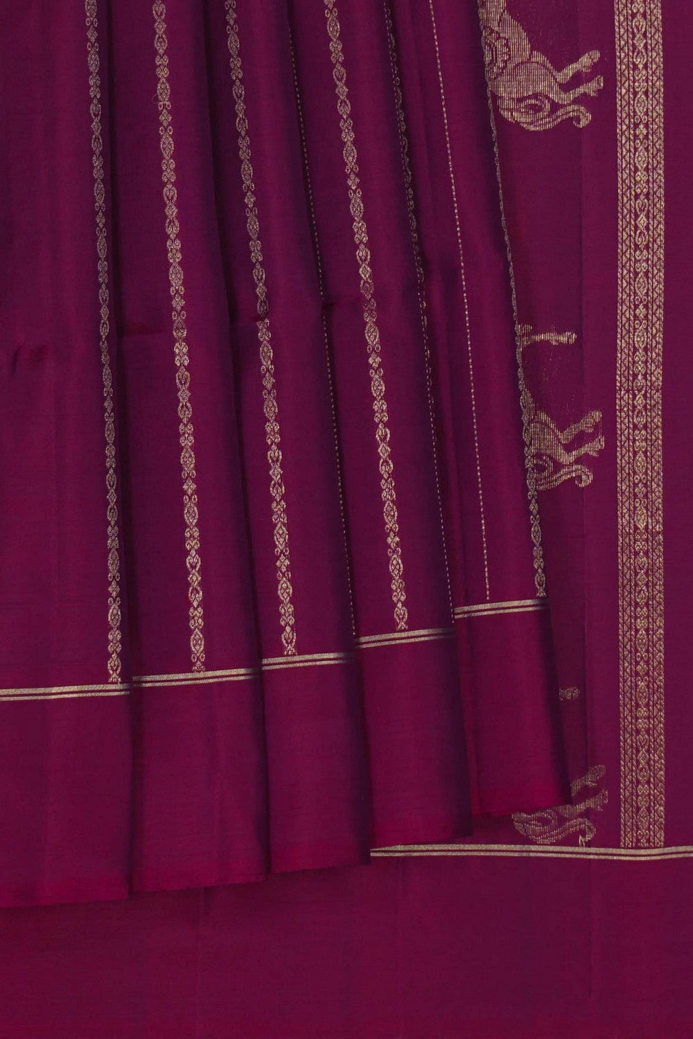 Image of South Silk Plum Purple Saree