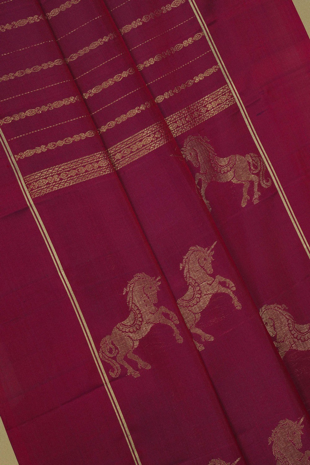 Image of South Silk Plum Purple Saree