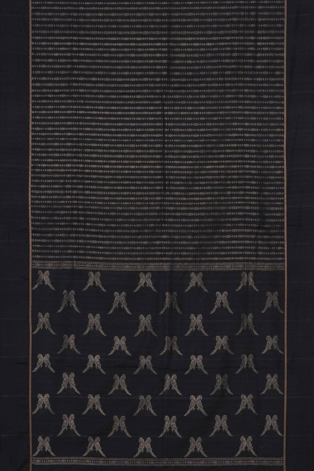 Image of South Silk Brocade Black Saree