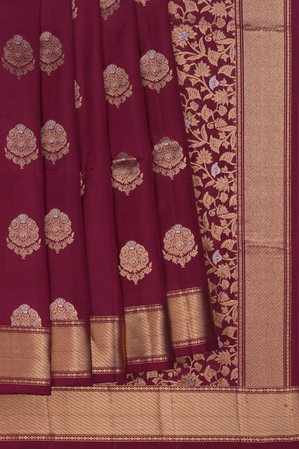 Image of South Silk Maroon Saree