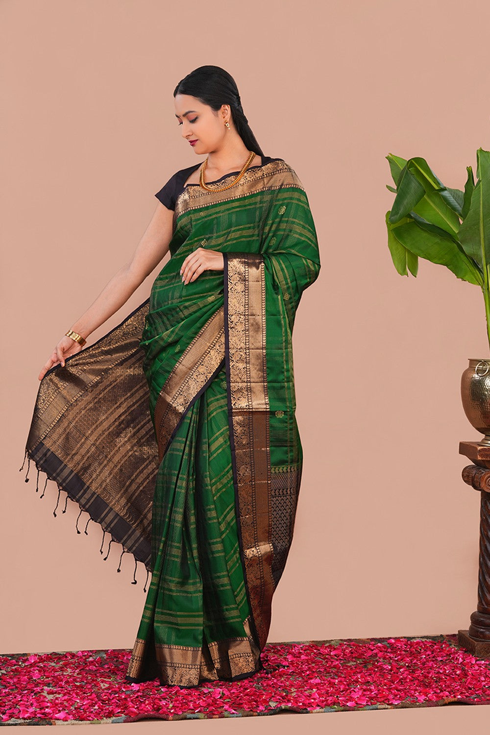 Image of South Silk Green Saree