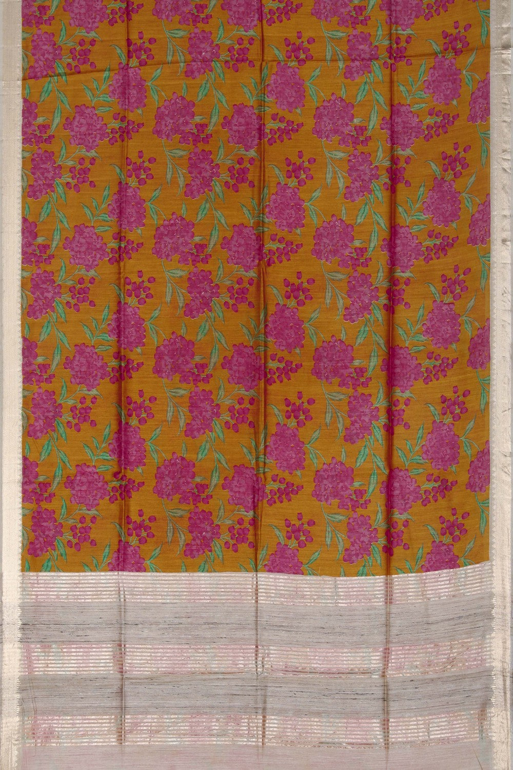 Image of A Floral Printed Bhagalpuri Silk Saree