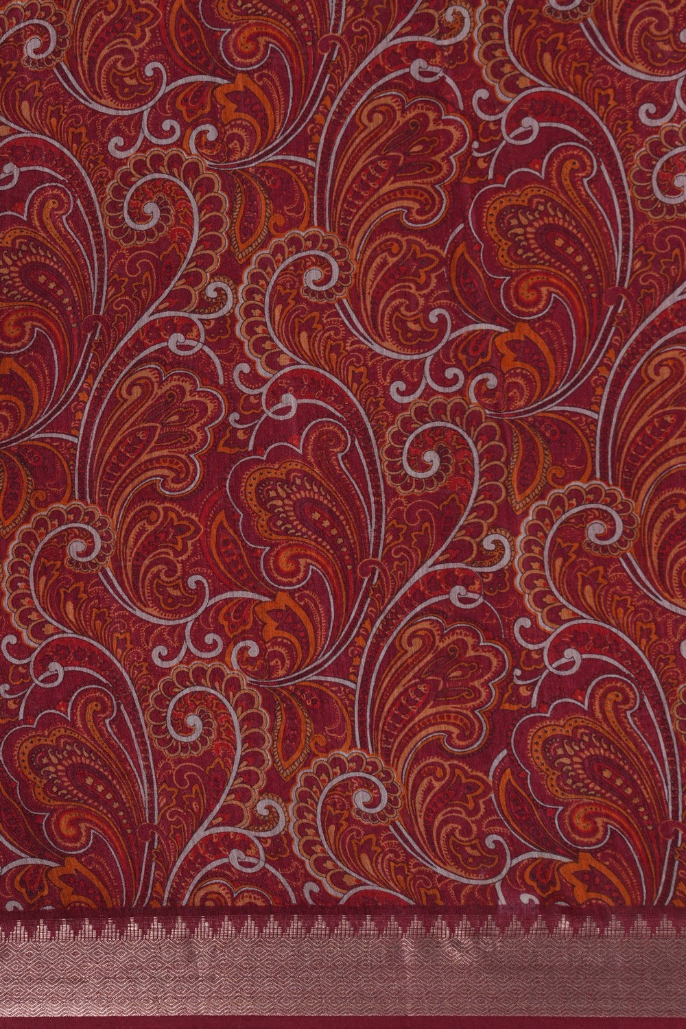 Image of A Bhagalpuri Silk Maroon Saree