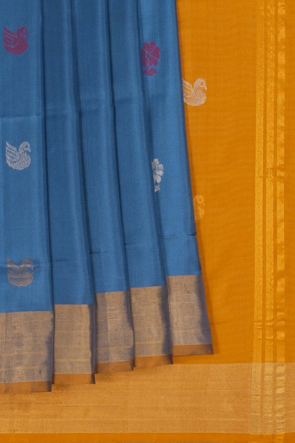 Image of Uppada Silk Grey Saree