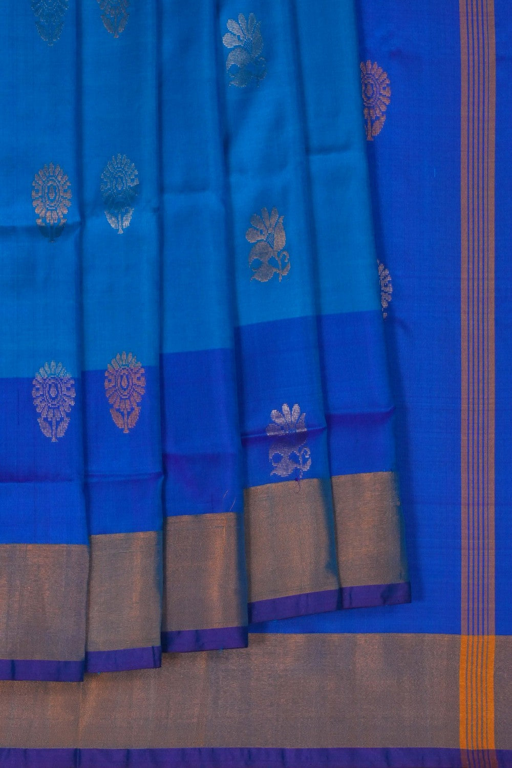 Image of Uppada Silk Blue Saree