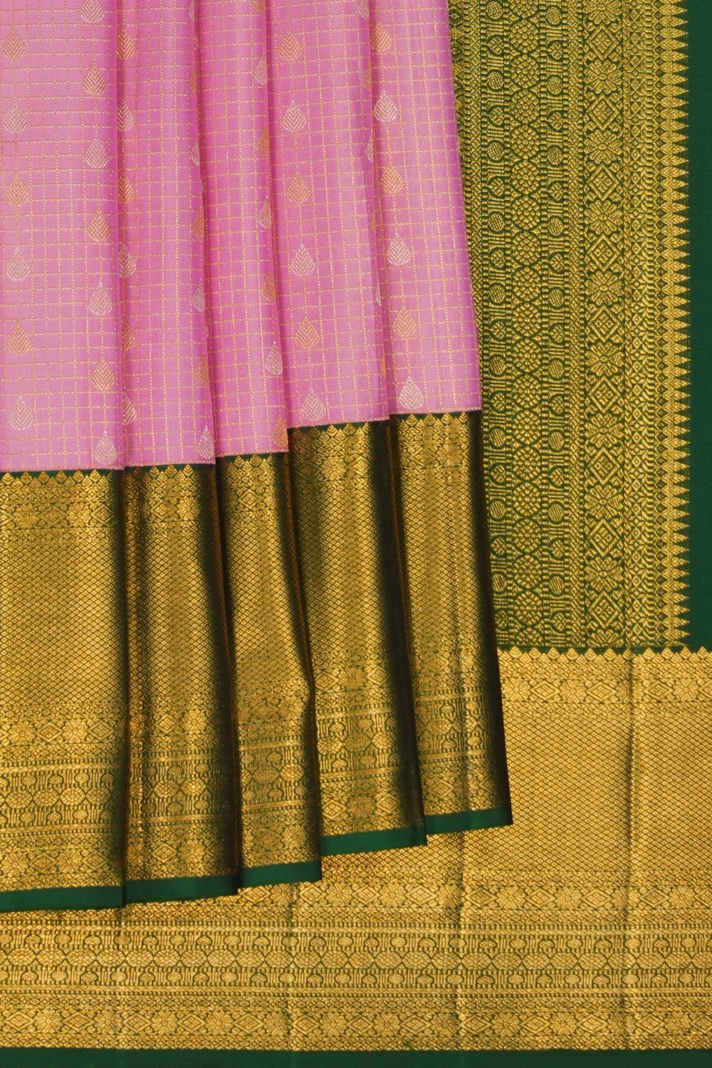 Image of Kanchipattu Kattam Pink Saree