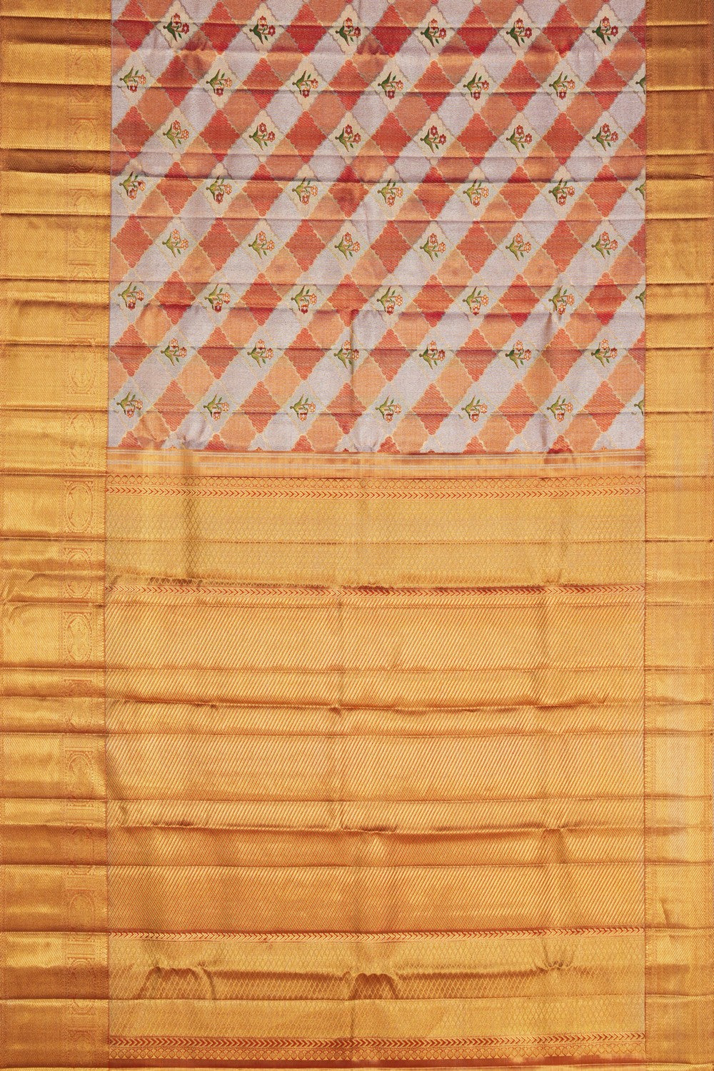 Image of Kanchipattu Tissue Brocade Gold Saree