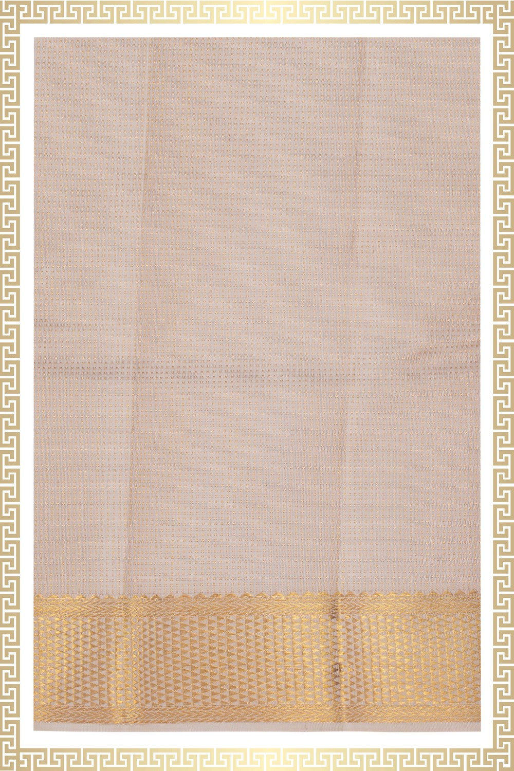 Image of Kanchi Silk Cream Dhoti With Kanduva (8 X 4) 3PCS