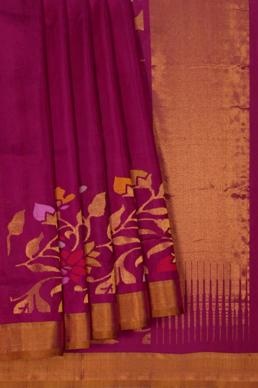 Image of Uppada Silk Plum-Pink Saree