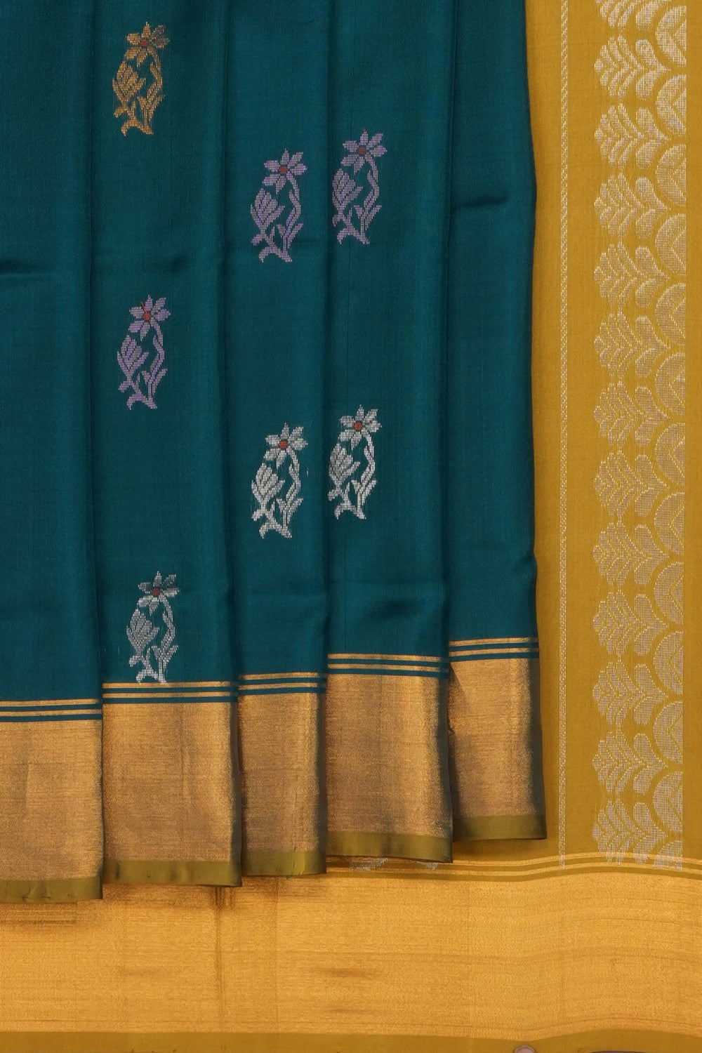 Image of teal-green-uppada-silk-saree-p-18940714