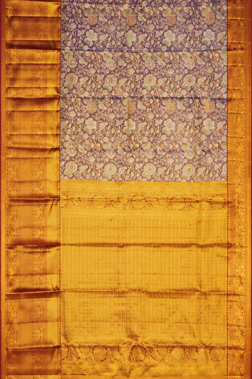 Image of A Kanchipattu Brocade Purple Saree