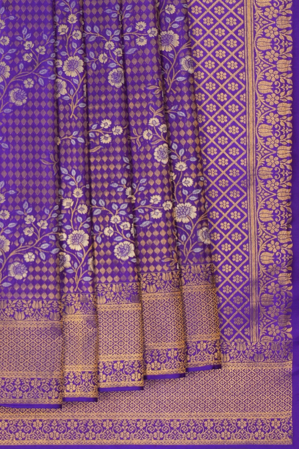 Image of Kanchi Brocade Silk Purple Saree