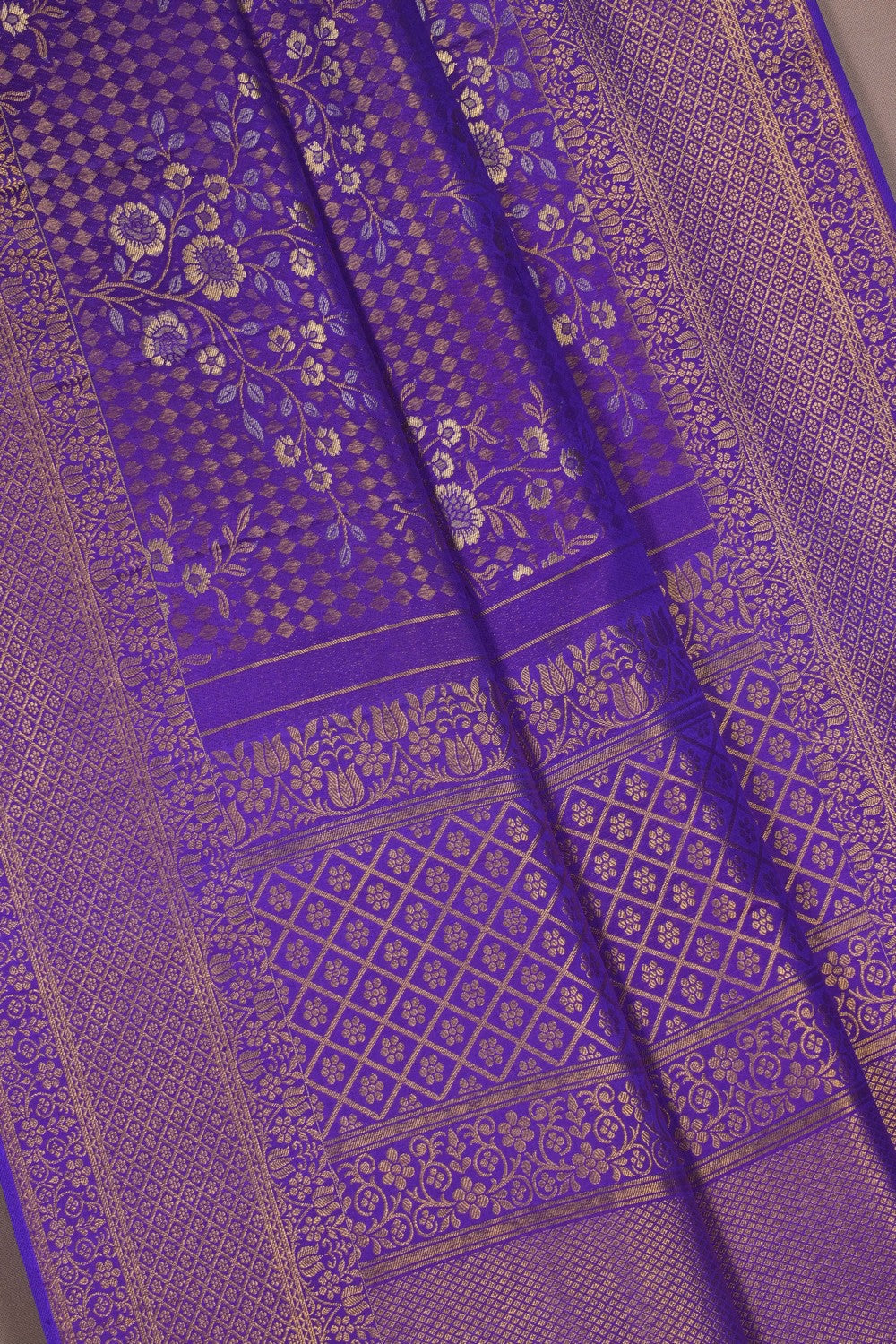 Image of Kanchi Brocade Silk Purple Saree