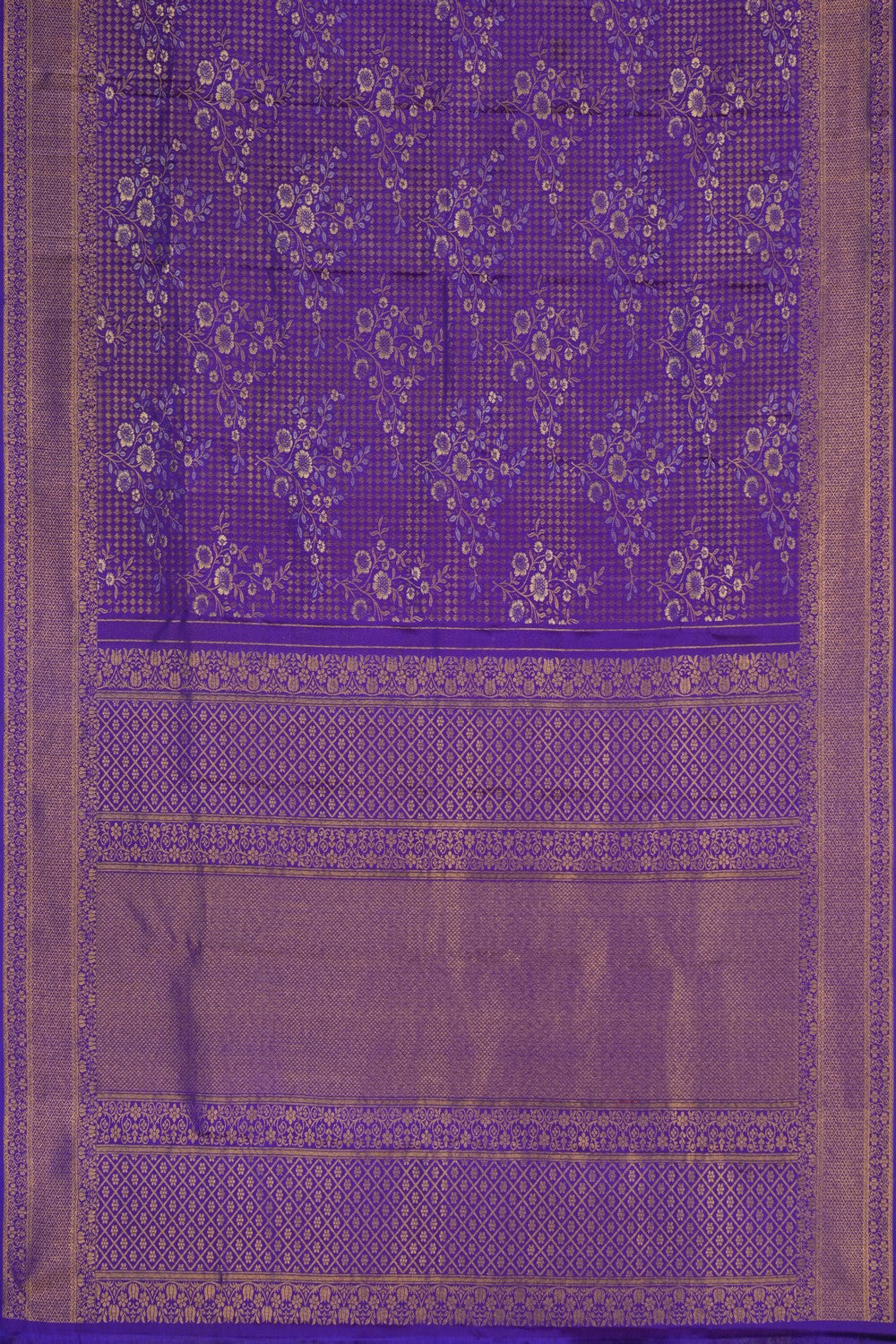 Image of Kanchi Brocade Silk Purple Saree