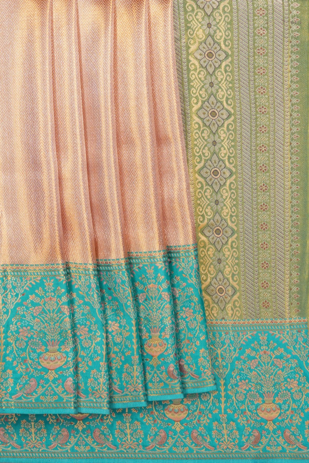 Image of Kanchipattu Tissue Brocade Gold Saree