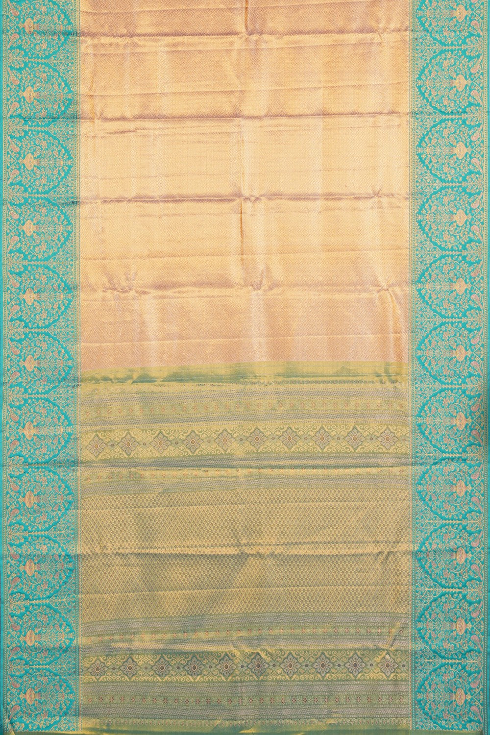Image of Kanchipattu Tissue Brocade Gold Saree