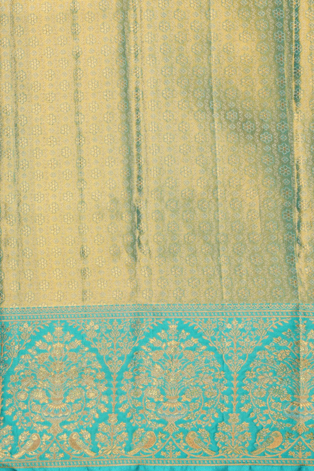 Image of Kanchipattu Tissue Brocade Gold Saree