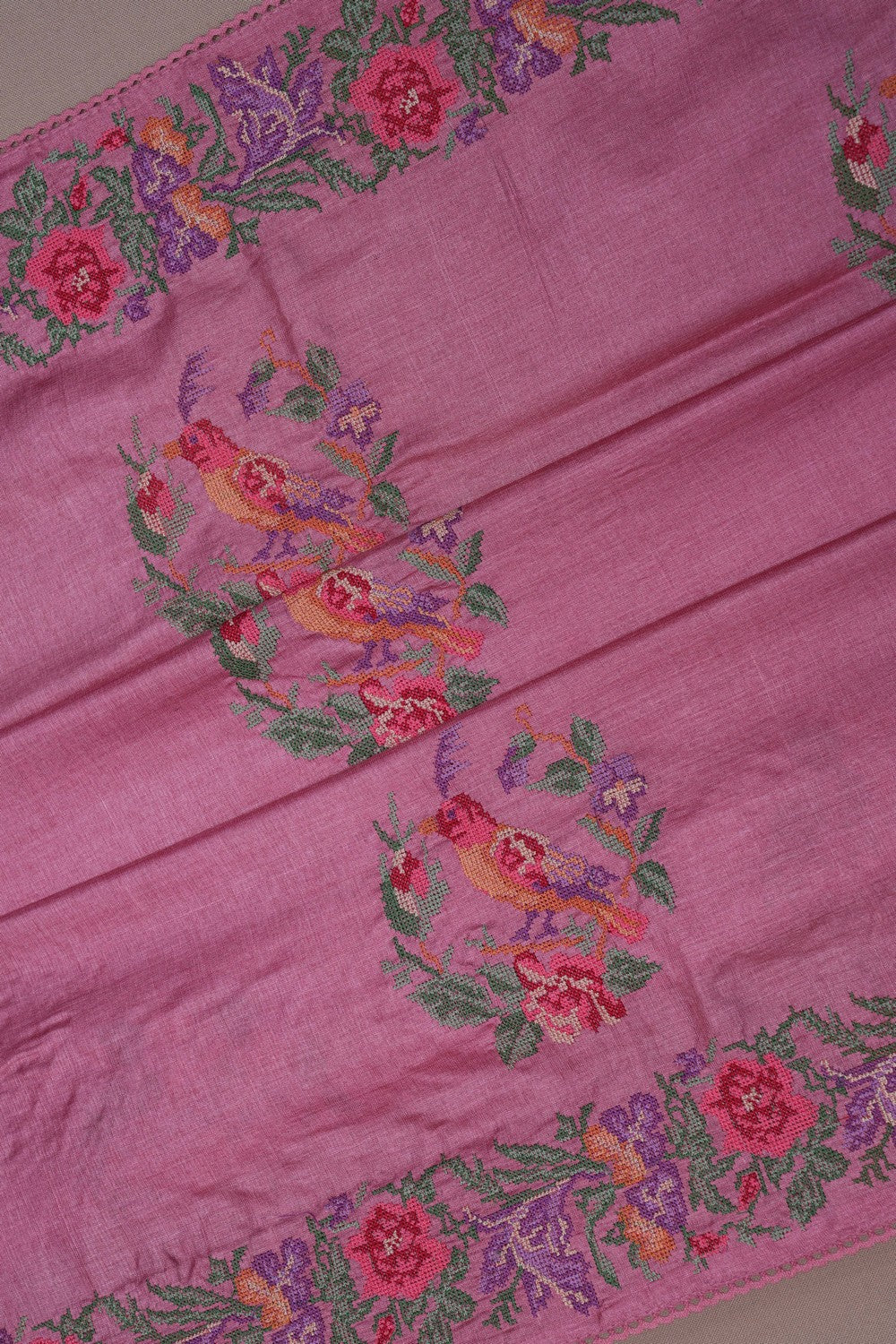 Image of A Tussar Embroidery Saree