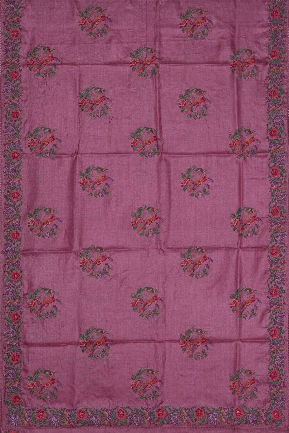 Image of A Tussar Embroidery Saree