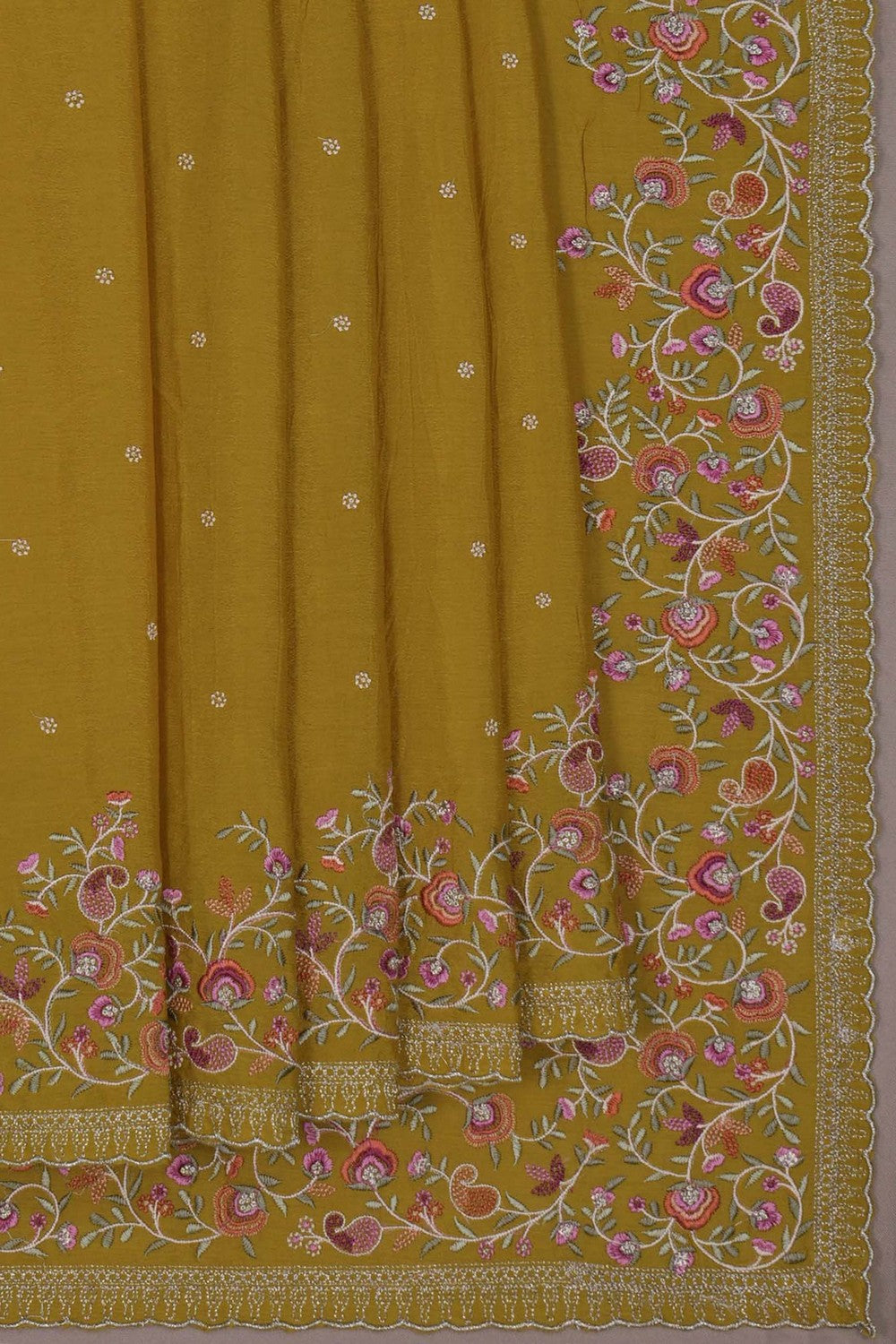 Image of A Crepe Embroidery Saree