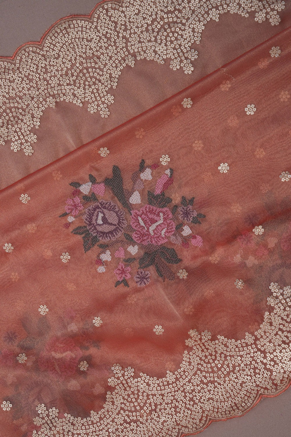 Image of A Beautiful Tissue Embroidery Saree