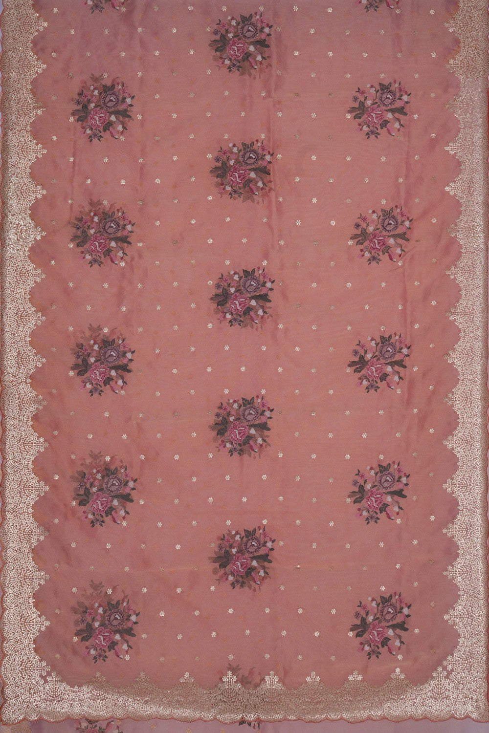 Image of A Beautiful Tissue Embroidery Saree