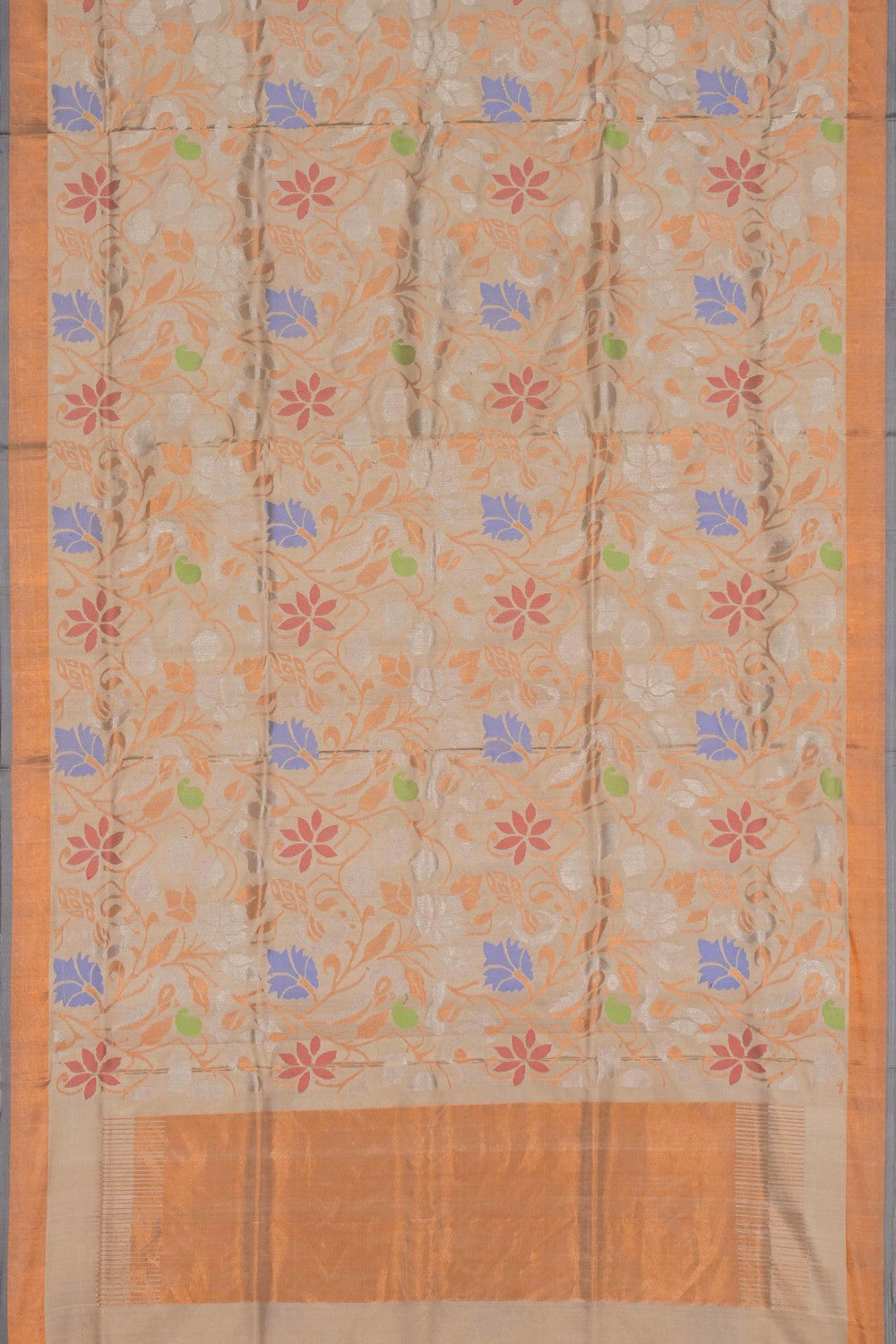 Image of Uppada Brocade Silk Beige Saree